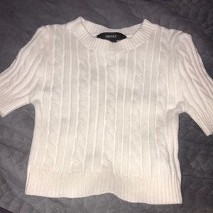 forever 21 cropped sweater tee